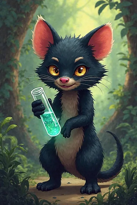 Taismanian holding a test tube