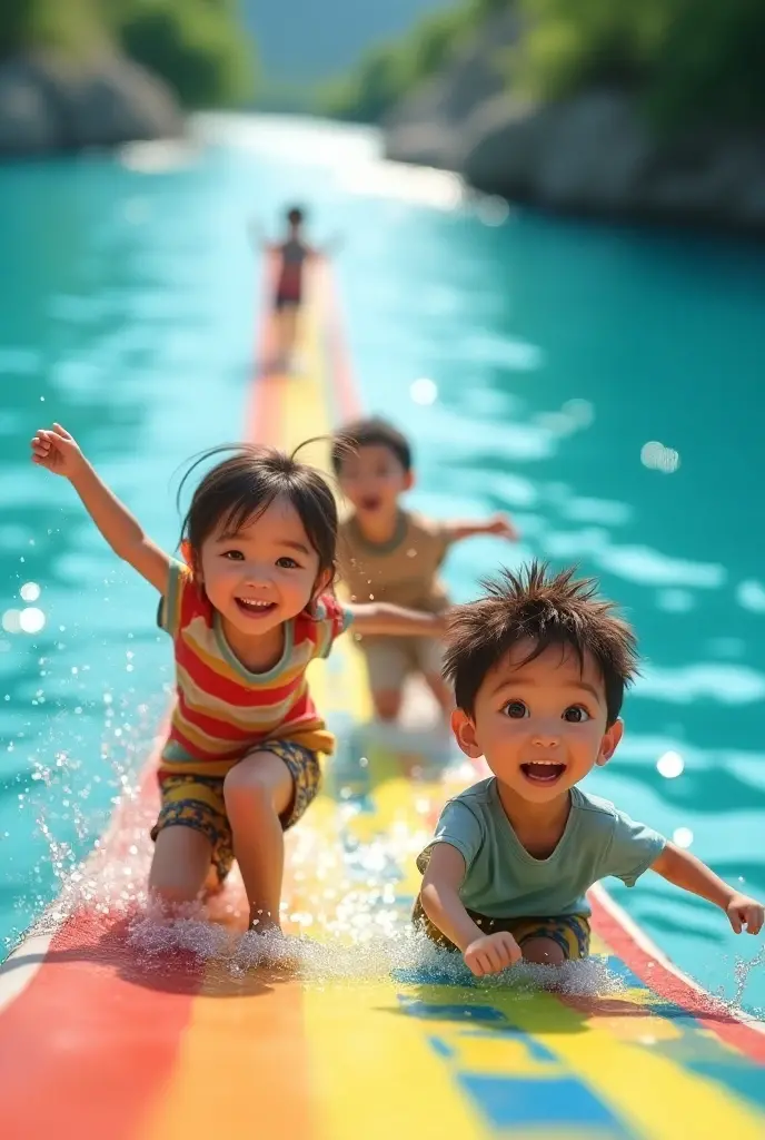 A boy and girl pool perry