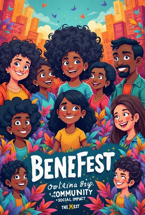 Create a very colorful poster for an event you have to say 
Benefest coming soon
2025
12th Edition 