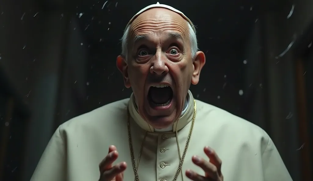 make pope francis picture terrified