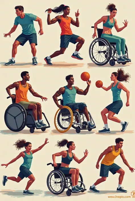 - Physical ability: Images of people with and without disabilities participating in activities.
