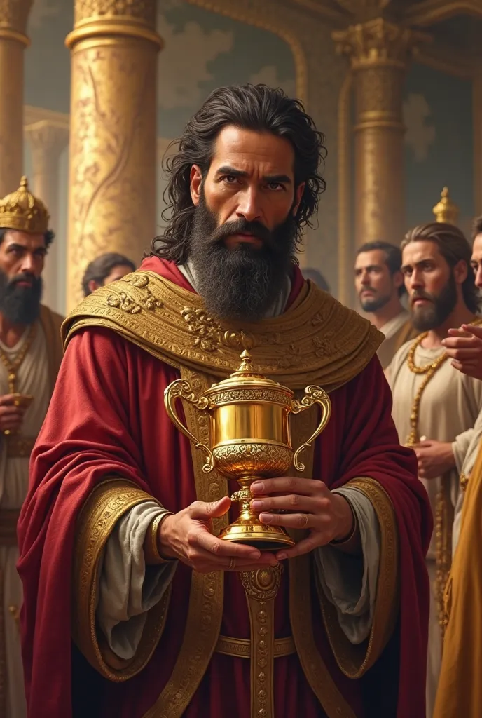 Prophet Nehemiah as the king's cupbearer, The cup must be made of gold