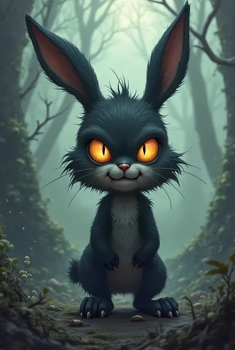 Dark rabbit cartoon