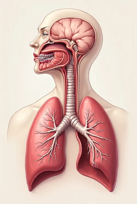 Create parts of the respiratory system to assemble and paint in Spanish.