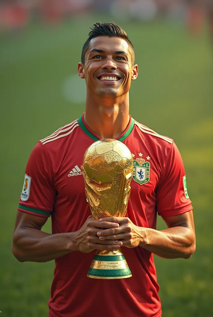 Cristiano Ronaldo with the World Cup