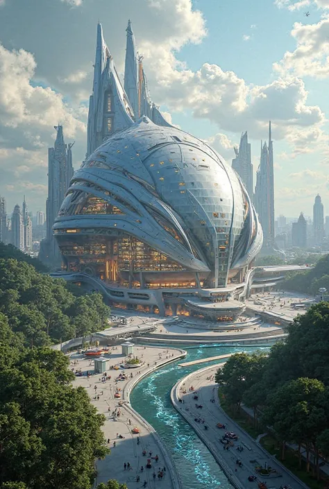 Dome-shaped future city　stylish