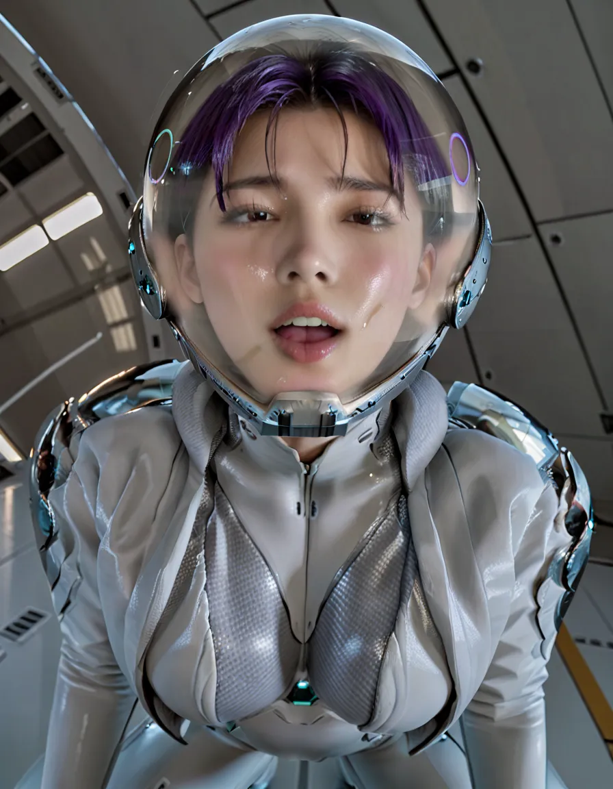 (spacesuit:1.15), , eva helm, eva helm,, space helmet masturbation, sweat, blushing, ,(wide shot:1.3 (Show off under high Navy blue socks:1.2), Panties aside, ((upper body )), masterpiece,amazing quality,best quality,ultra-detailed,very aesthetic,delicate ...