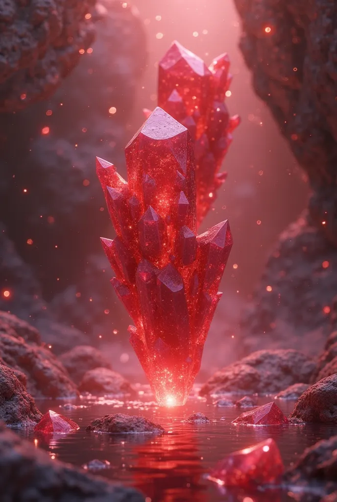 Floating red blood crystals