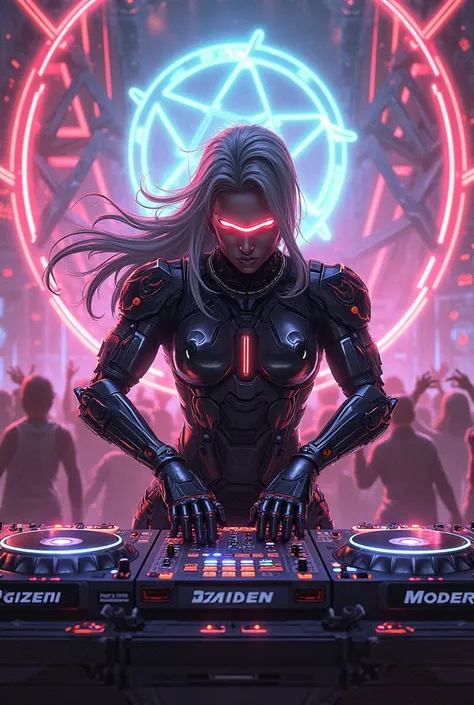 Raiden from Metal Gear Rising as a DJ in anime style