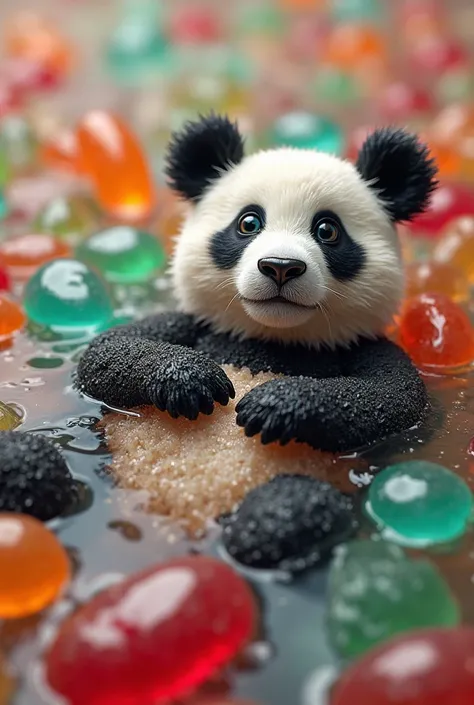 A picture of a rubber panda
 Say drowned gummies
