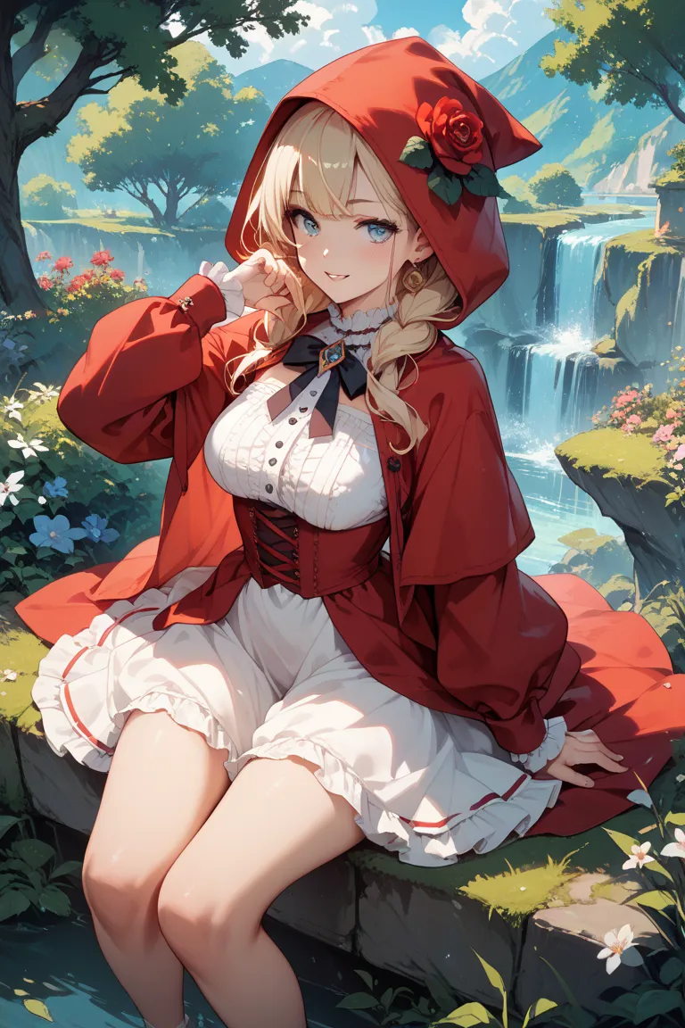 Little Red Riding Hood bare her lower body、Seducing me