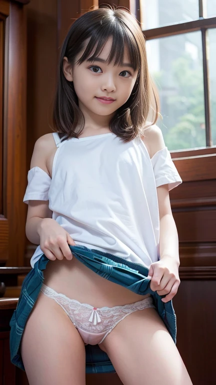 Ultra High Definition, (Realistic, Photorealistic, Photorealsitic:1.37),(Best Quality, Masterpiece, Photo realistic, Ultra Detailed, ultra high res, raw:1.3),(skirtlift)),((ultra detailed panties,sexy panties)),It's high definition ,  best quality, smile、 ...