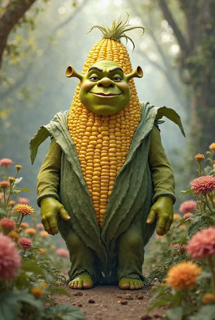 Create a video of a corn dressed as a super real shuerk