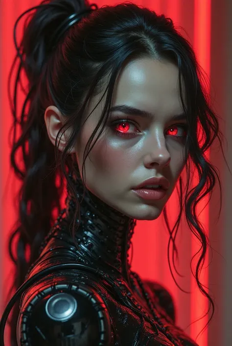 A cybernetic mercenary falls under the spell of a vampire queen with supernatural powers. The bite triggers a mutation, fusing her cybernetic and vampiric parts. Her technological implants reshape themselves to match her enhanced body, her senses heightene...