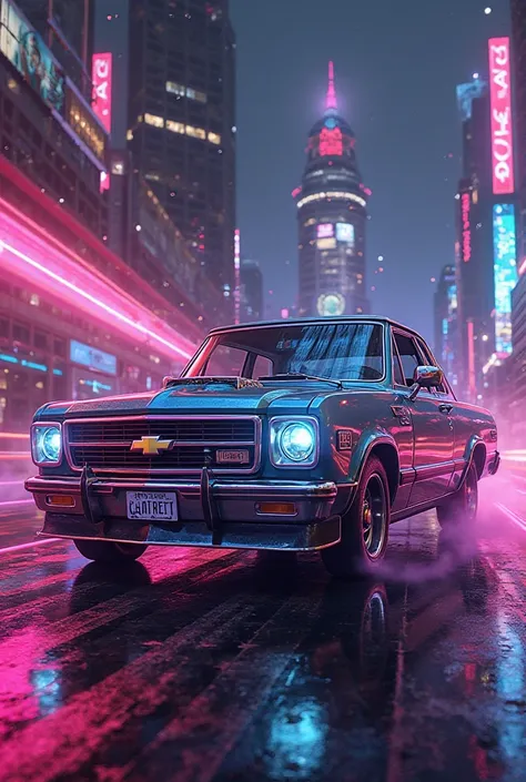 (synthwave:1.2), Chevrolet caravan 