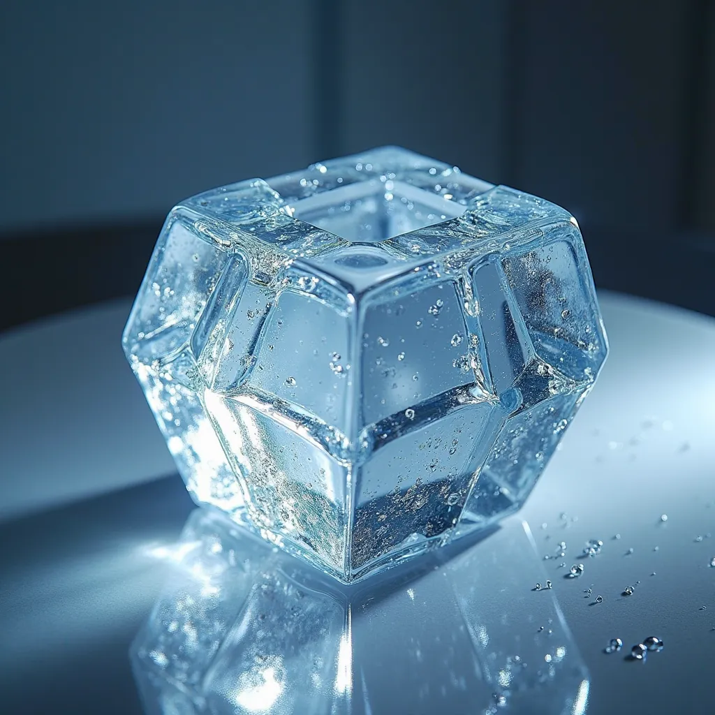 A diamond-shaped ice cube
