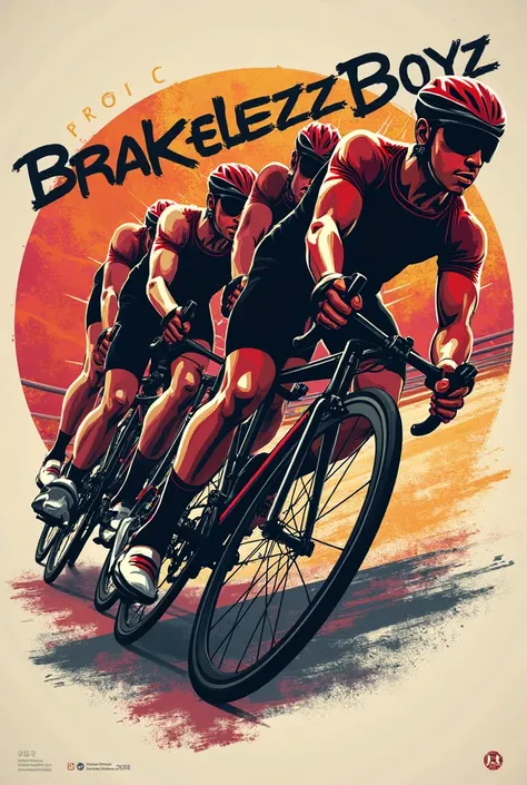 Track cycling group logo named Brakelezzboyz