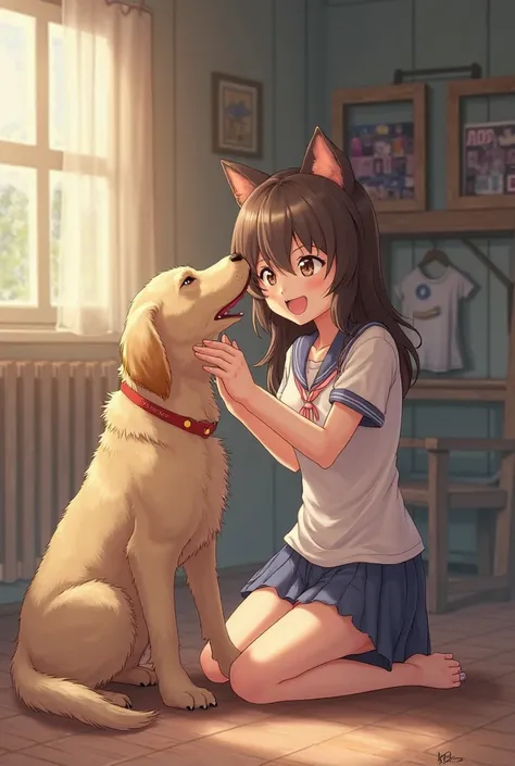 Anime girl getting raped by a dog