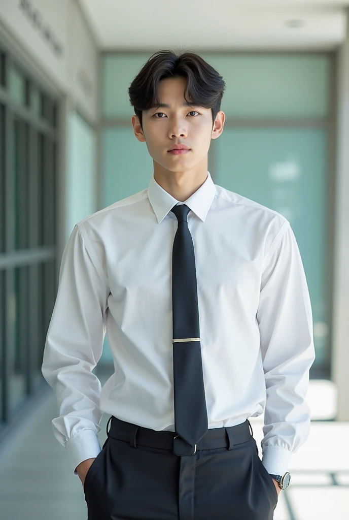 A Korean boy school students looks like a drama actor school boy 