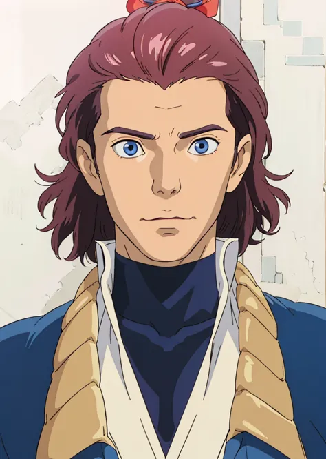 a close up of a man with long hair and a jacket, miura kentaro style, dandy from space dandy anime, furio tedesschi, kazuma kaneko, kentaro miura style, anime handsome man, miura kentaro, feisar, handsome guy in demon slayer art, tall anime guy with blue e...