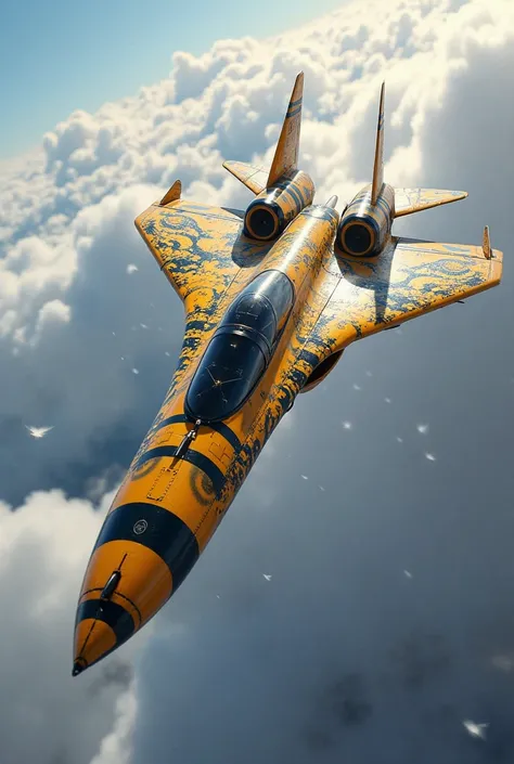 Supersonic plane painted like a bee 