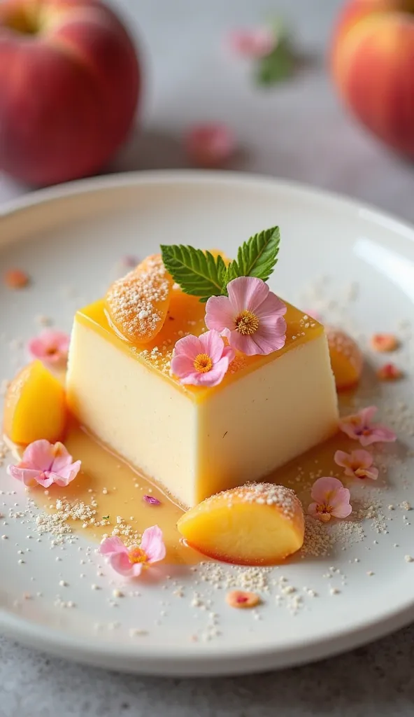 Hgraphic elements, Dynamic Light, Cinematics, HDR, UHD, professional PHOTOGRAPH OF:

“Artistic Delight”
Capture an artistic presentation of the peach rose pudding on a stylish plate, using a culinary squeeze bottle to create decorative swirls of yogurt or ...