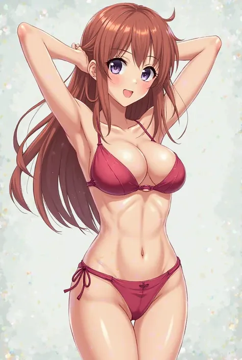 Image of an anime character in a bikini showing her pussy only 