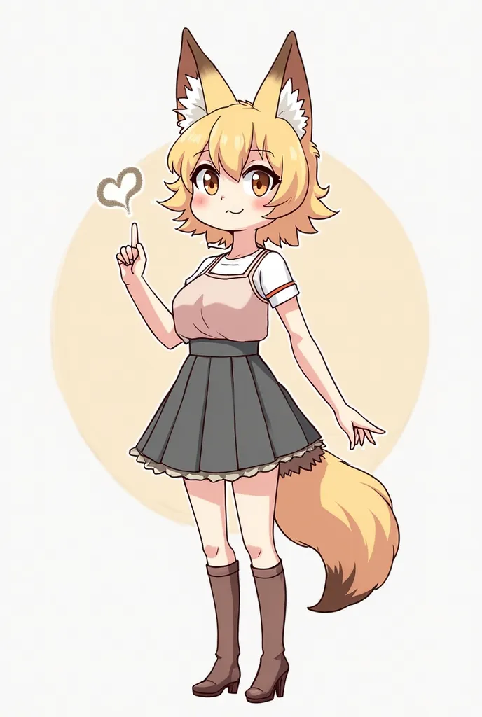 a cartoon fox dressed in a skirt and a top, lineart inspired by Leiko Ikemura, deviantart contest winner, furry art, female fursona, female furry mini cute style, fursona!!!!, by :5 sexy: 7, furry fursona, holo is a wolf girl, oc commission, full body!, fe...