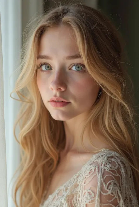 BLONDE GIRL WITH BIG EYES,Sweet,YOUNG LONG HAIR 