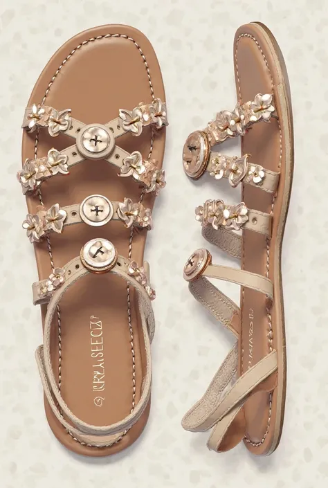 Design a creative shoe pattern with buttons on those straps or hook designs that connect the straps together to form sandal shoes, ... multiple styles, allows users to change straps flexibly. Know that the shoe strap (consists of multiple shoe straps and 1...