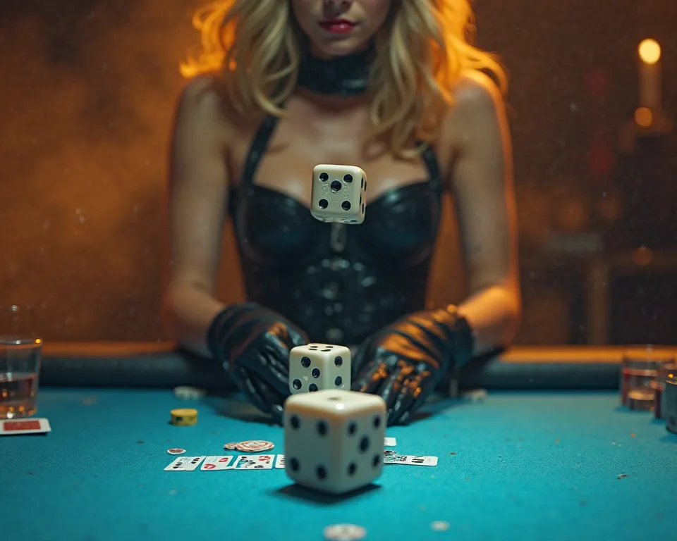  high resolution, Super detailed

    (8k, HD,  ultra-detailed ,  photoRealistic,  masterpiece: 1.3), ( Future Sense of Technology ,  soft textures ,  cinematic atmosphere ).

 scene and lighting :

      a woman drops two 10-sided dice from her hand onto ...