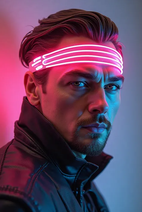 Make me a neon headband for my avatar, and the picture should be Leonardo di Caprio 