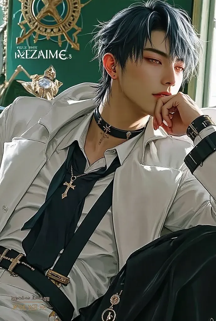 (masterpiece), (best quality), 1man, solo, male, middle part hair, black hair, chiseled jawline, muscular, modern student, modern uniform, arrogant, confident, playful, unbothered, mighty, classroom background, majestic, aesthetic, ethereal, handsome, tall...