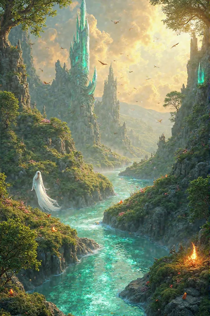 Beautiful fantasy paradise picture 3d