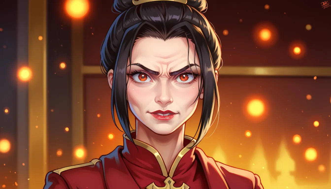 5 stages of Princess Azula ageing, young, age, young adult, adult, older5 stages of Princess Azula, young girl with innocent expression, cute face, wide eyes, delicate features, soft smile, age Azula with sharp features, determined gaze, fierce expression,...