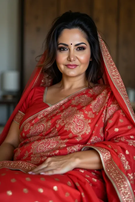 


 ((32K, top-quality:1.5, masterpiece, A high resolution, Photorealsitic)), A beautiful young Pakistan's chubby,40 years old , bindi and light lips woman wearing saree and pallu on head, saree on head, ghoonghat
Sitting on a chair at home,black thick Hai...