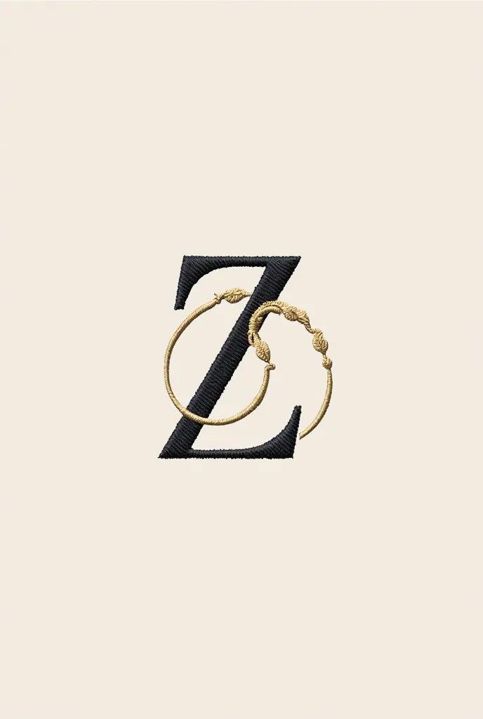 Logo with letters H and Z intertwined as a signature with a classy, clean and minimalist design for a luxury embroidery company and noted below horizon design