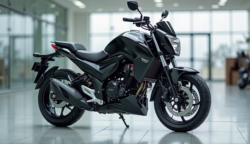 Showroom images of 2026 Honda 70 in black colour engine design 