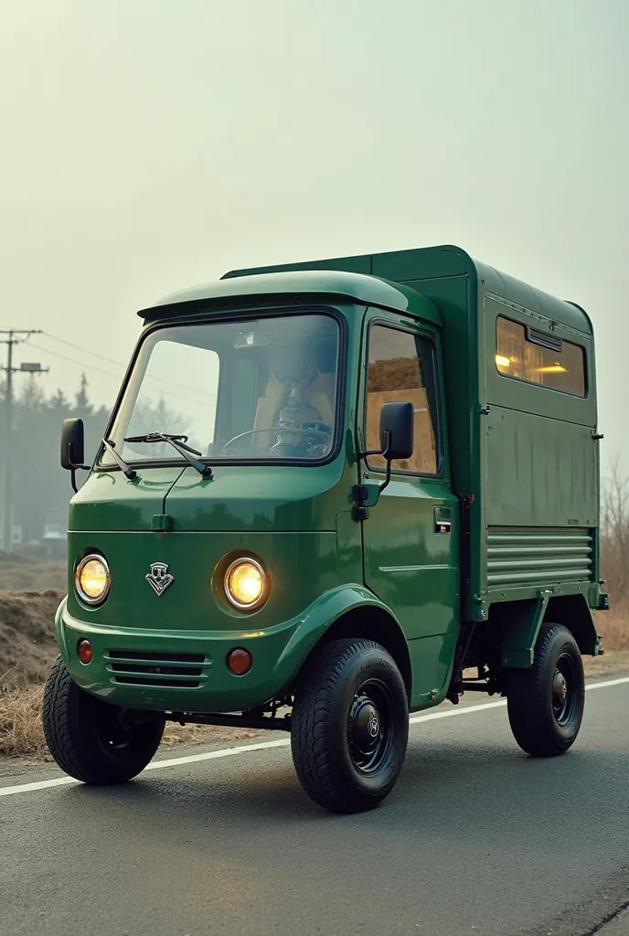 The Piaggio Ape panel van transformer has a compact, robust body shape, that the classic Italian pickup truck with a mechanical, humanoid design combined. The driver's cab forms the chest, while the headlights serve as sparkling eyes. Its arms consist of e...