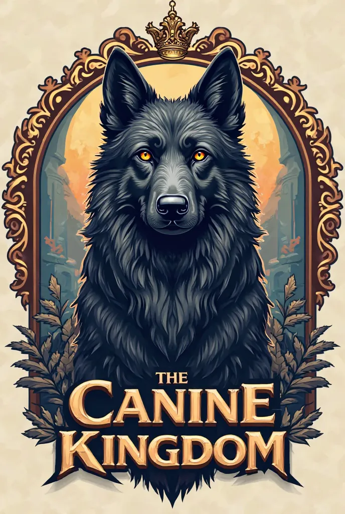 Make me a logo that says: The canine kingdom