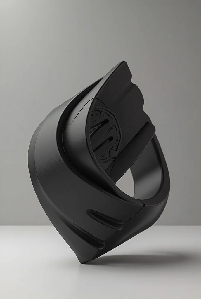 beautiful 3d object printed on a 3d printer with the black stamp logo