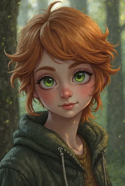 Here is exactly what you said:

"Can you generate a happy person with green eyes? Round about eighteen, nineteen, gingerish, blonde, semi-long eyelashes, tiny bit of freckles, slimish body, and in the forest alone, peaceful."