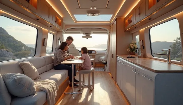 Interior view of 2026 Volvo moterhome 