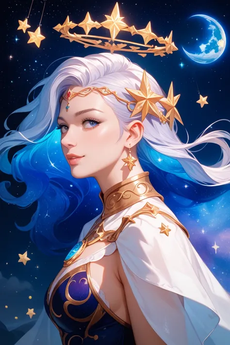 Realistic profile picture of a fairytale man named Yungong Mengyao in the Sea of Stars and the Sky