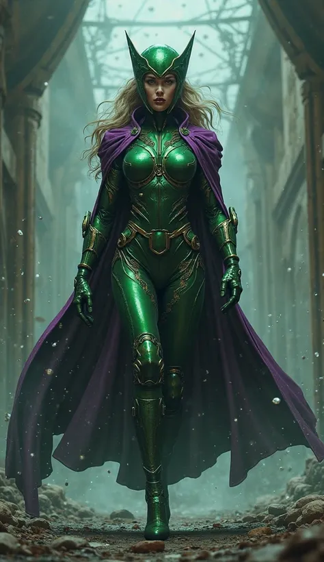 Doctor Destiny (Victor von Doom) From MARVEL with her costume walking towards the camera