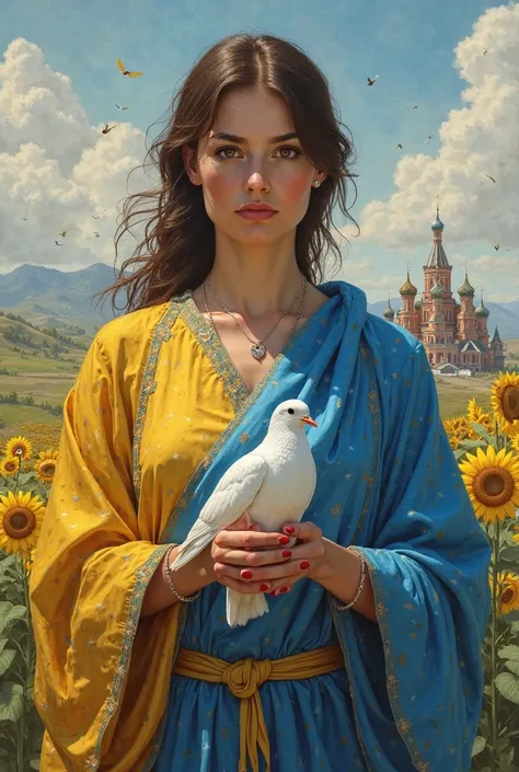 Ukraine Peace woman with dove