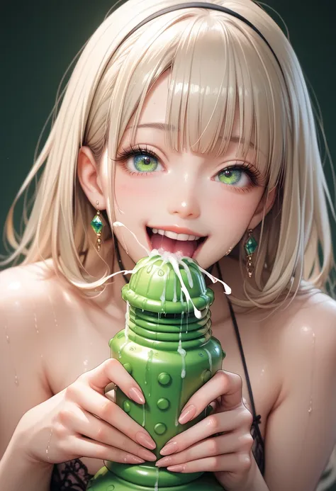 sexy anime babe ( happy and excited ) ,   Multiple hand jobs make an elaborate green dildo in the shape of a giant green toy look like a real penis, anime, hentai, cartoon, hardcore hentai,  erome,  ejaculates on a wet toy , Lots of dildos on the backgroun...