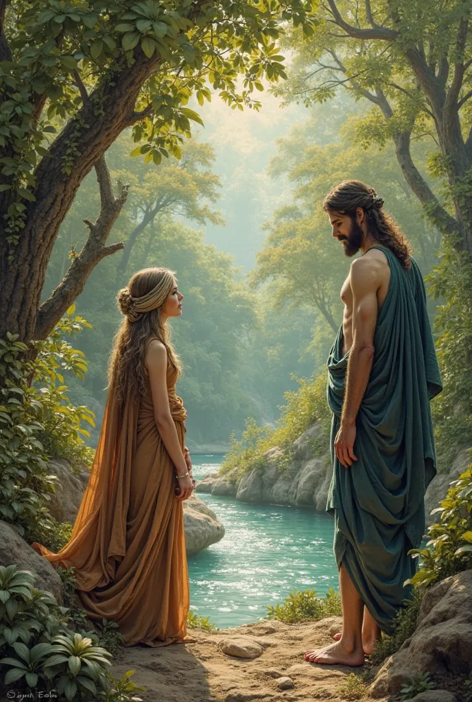 
7 When Eve heard these words from Adam, she agreed; and they both arose and came to the southern border of the garden, upon the brink of the river of water at some little distance from the garden.

8 And they stood and prayed before the Lord, and asked Hi...