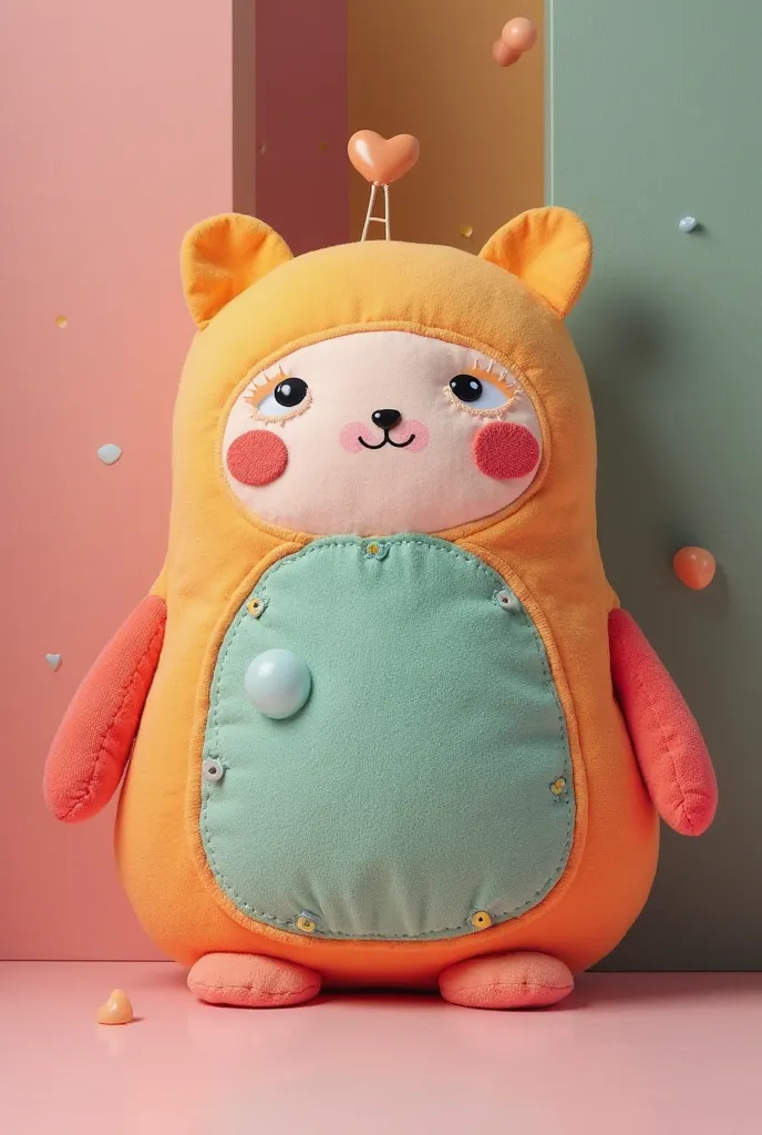 a plushie doll with trendy colours