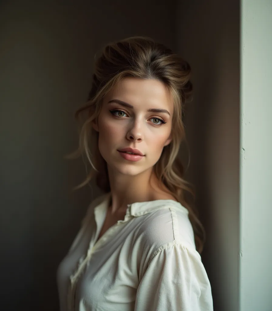 Portrait photo of a woman wearing a shirt